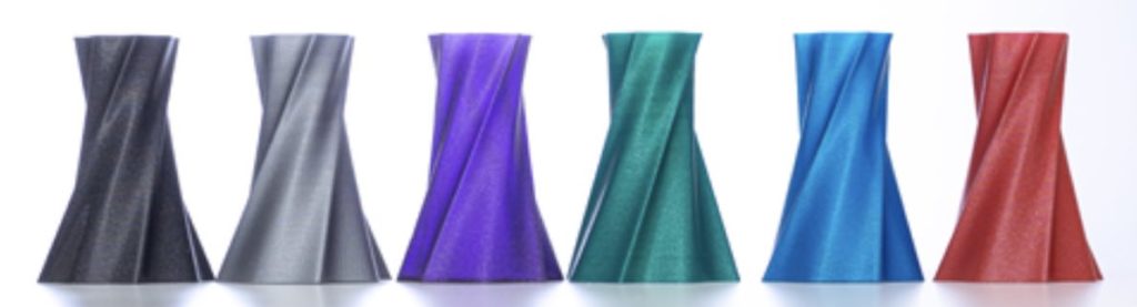 3D Printed Vases in Glitter PLA