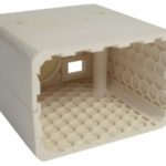 A fire resistant housing 3D printed in ABS FR