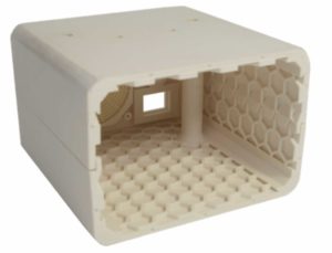 A fire resistant housing 3D printed in ABS FR